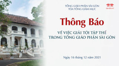 Tòa Tổng Giám mục Sài Gòn: Thông báo cho phép giải tội tập thể
