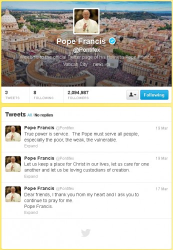 Pope Francis on Twitter