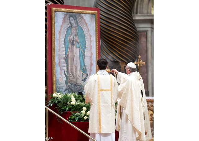 Đức Thánh Cha chủ sự thánh lễ kính Đức Mẹ Guadalupe