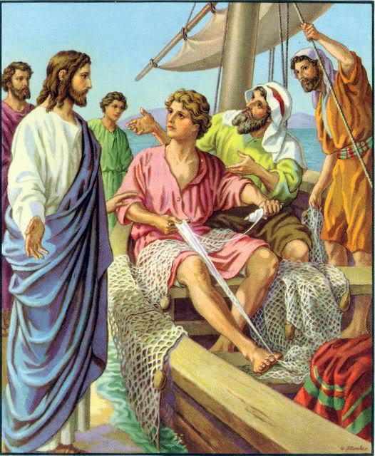 JesuscallsJamesandJohnwhiletheywere