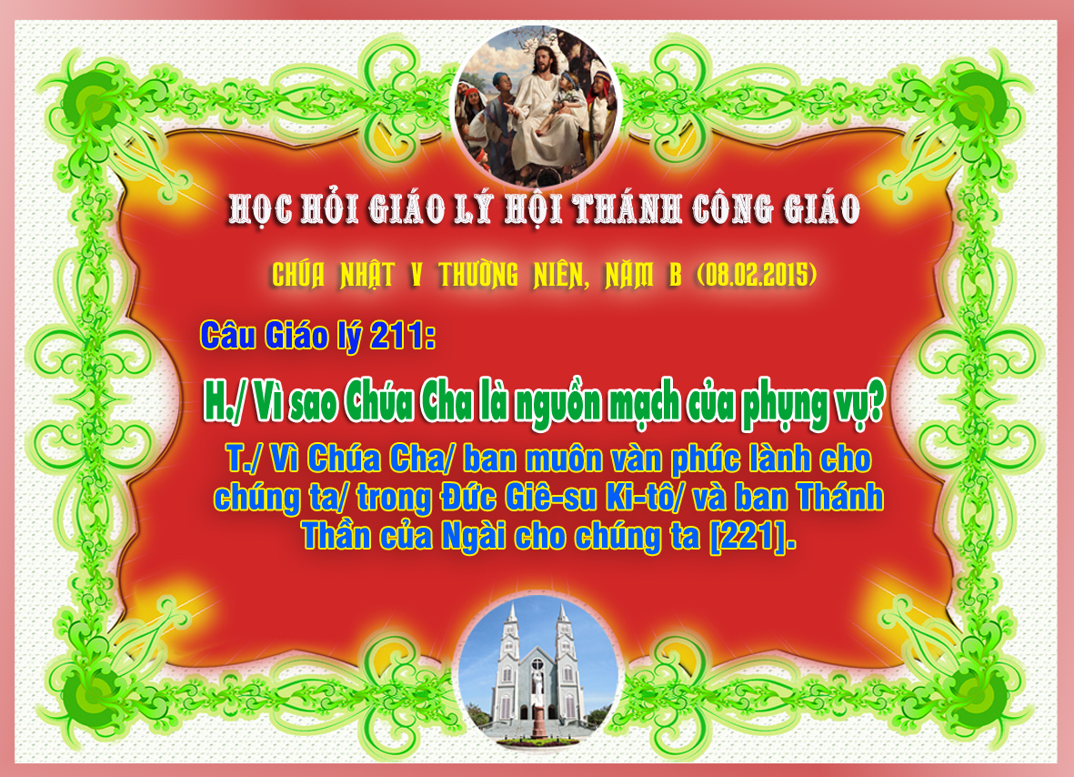 CN V MÙA CHAY, NĂM B (22.03.2015)  Câu Giáo lý 211