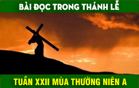 BẢN VĂN BÀI ĐỌC TUẦN XXII THƯỜNG NIÊN NĂM A - NĂM PHỤNG VỤ 2016 – 2017