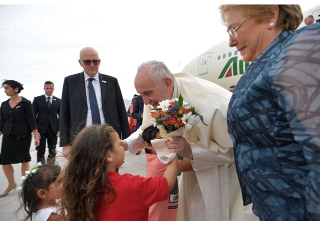 Đón tiếp Đức Thánh Cha tại Santiago de Chile