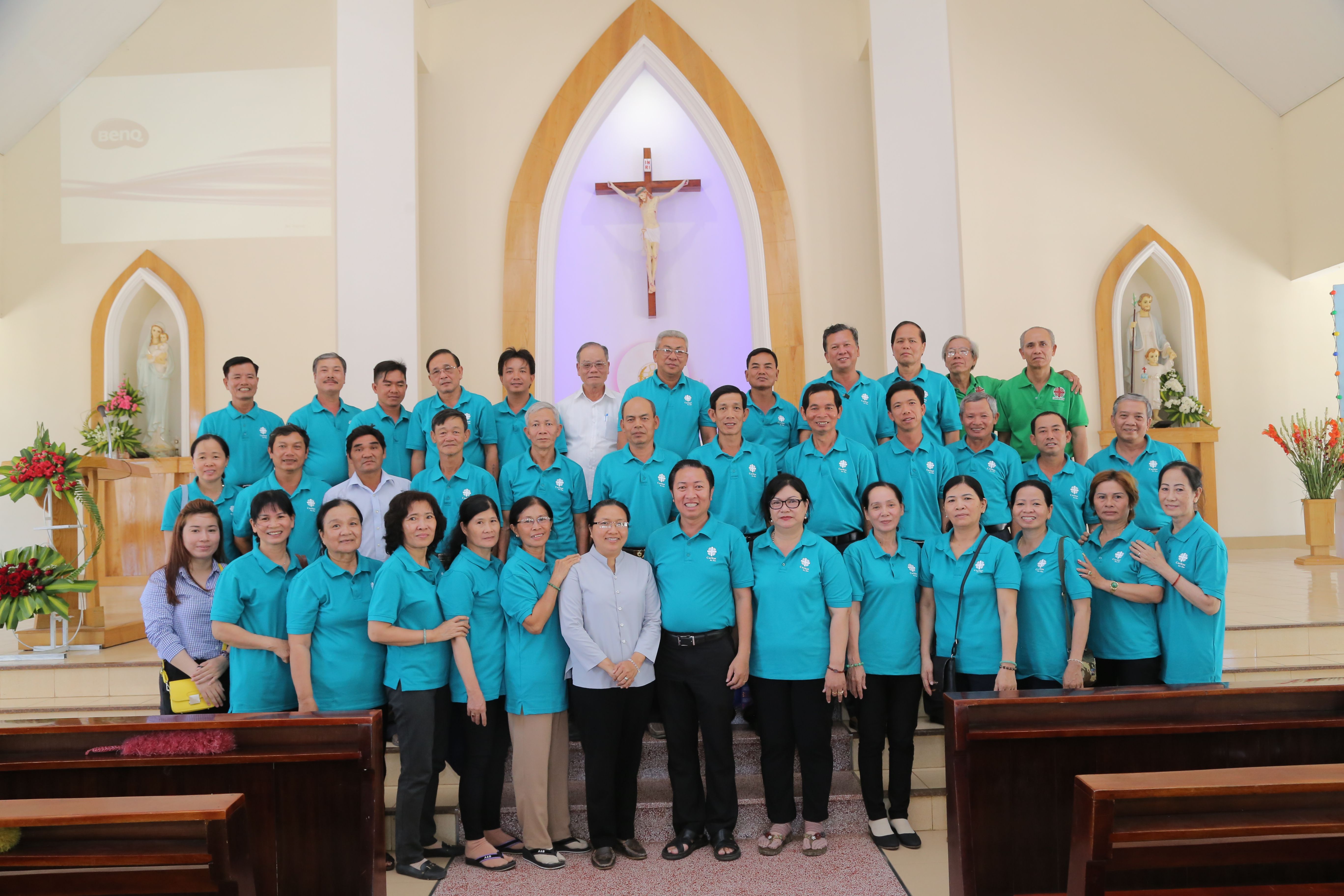 Caritas Hạt Bà Rịa:  Các thành viên tập huấn và trao đổi nghiệp vụ - lần 1/ 2018 tại Giáo xứ Phước Bình
