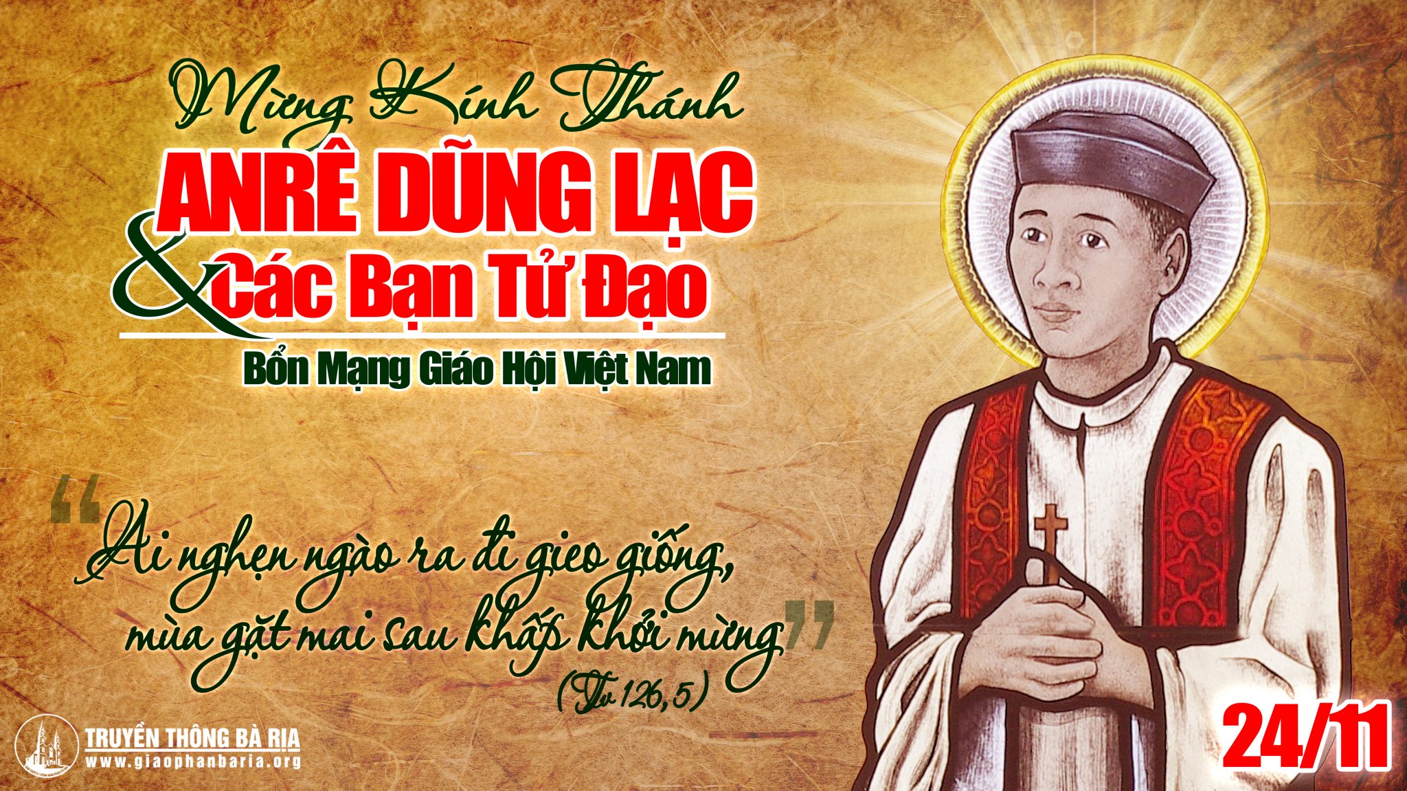 24.11.2018 - Thứ bảy Kính các thánh Tử đạo Việt Nam