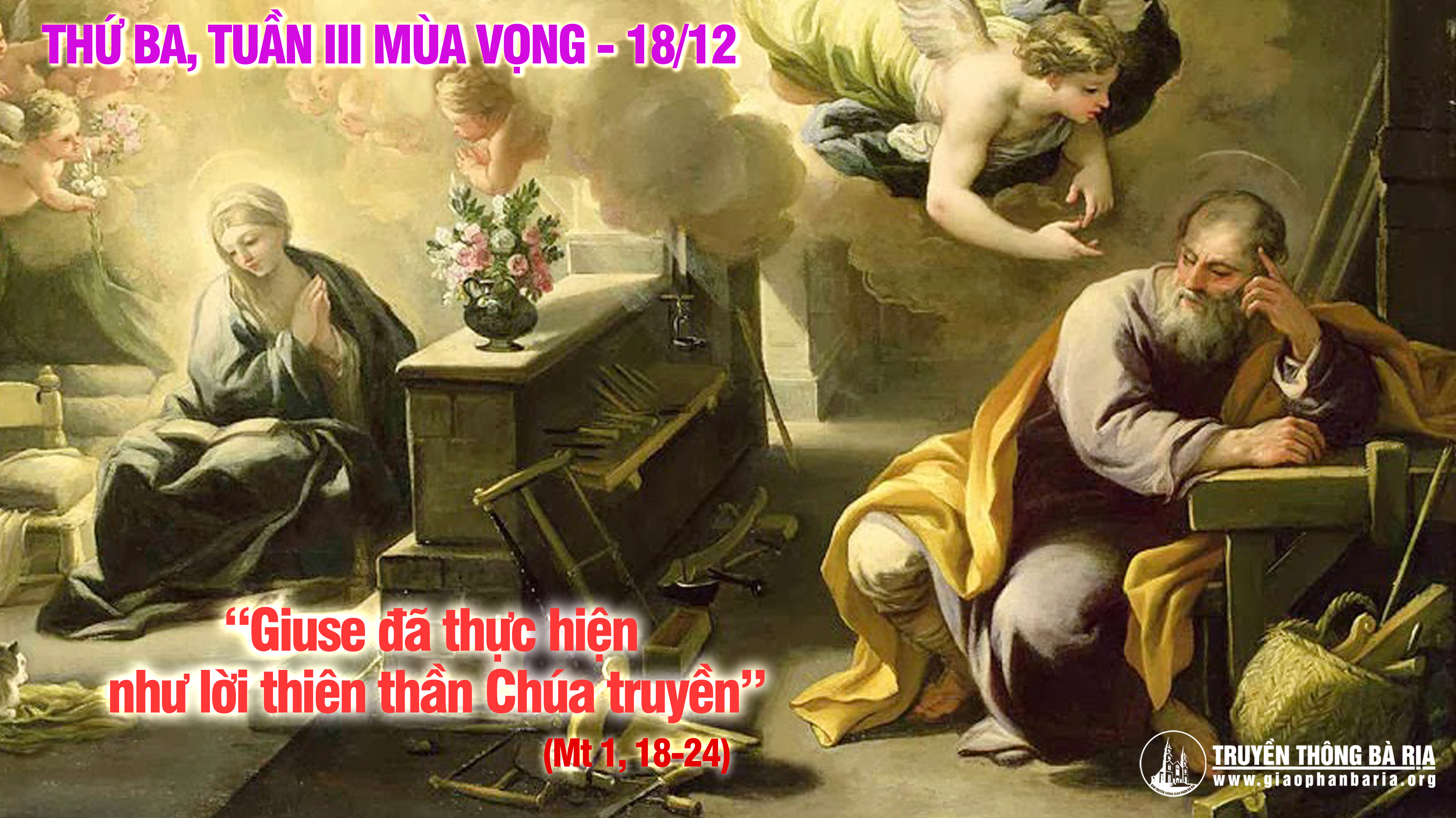 18.12.2018 – Thứ ba tuần III mùa Vọng