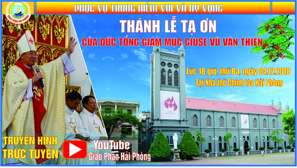 Đức Tổng Giám mục tân cử Giuse Vũ Văn Thiên dâng lễ tạ ơn