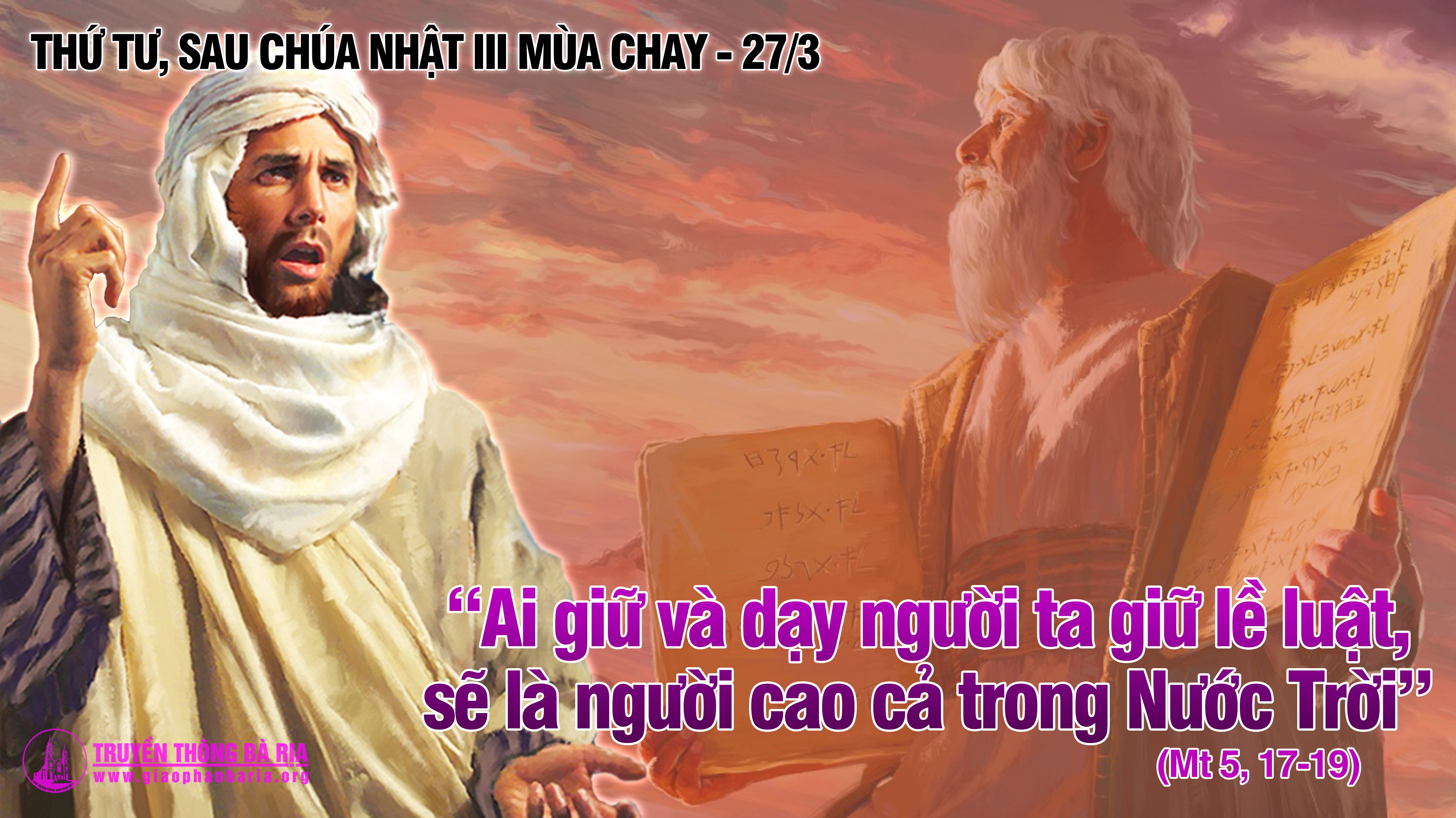 27.3.2019 – Thứ tư tuần III Mùa Chay