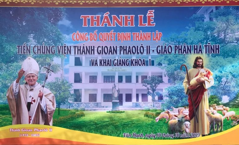 Giáo phận Hà Tĩnh công bố quyết định thành lập Tiền Chủng Viện Thánh Gioan Phaolô II 