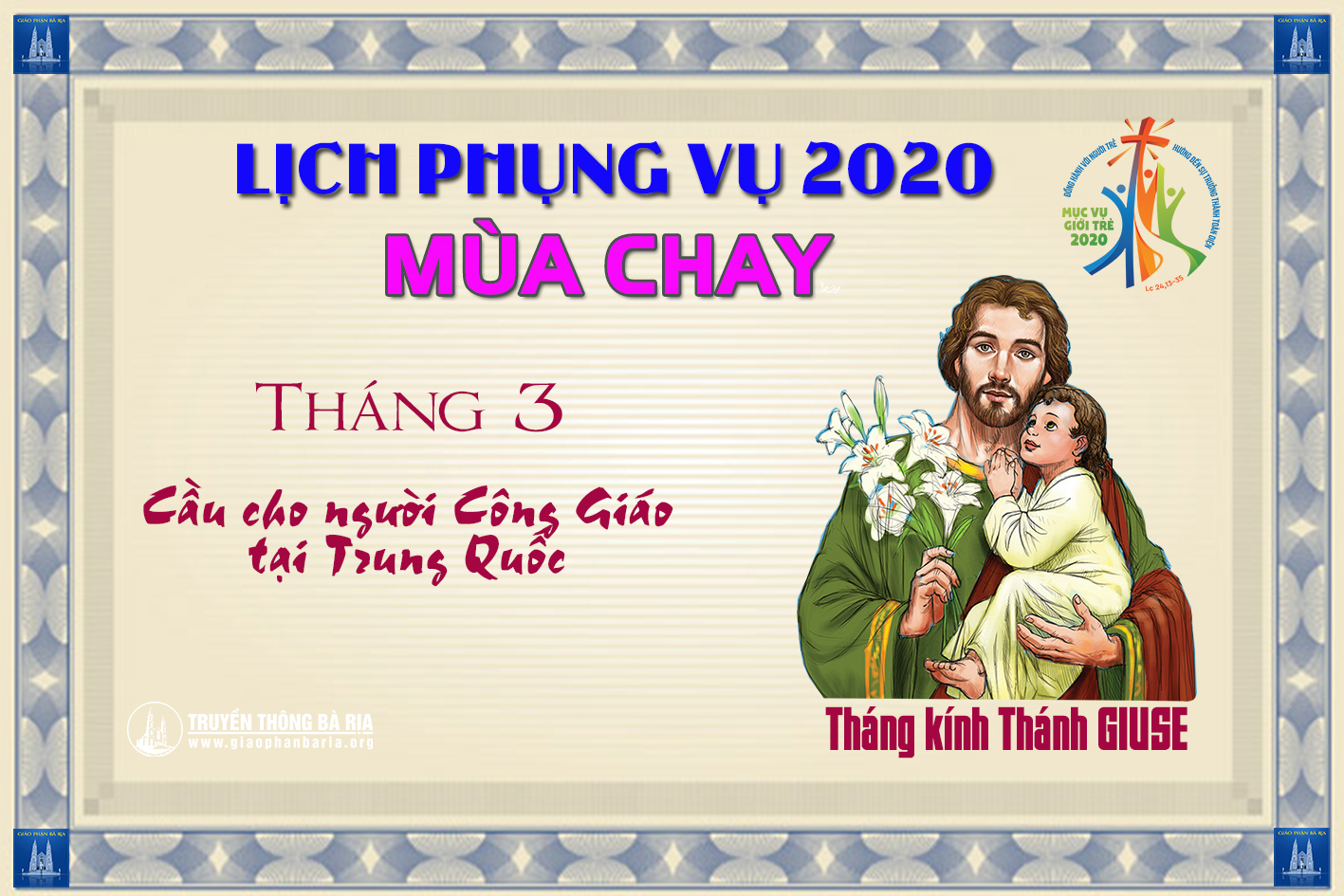 Lịch Phụng vụ từ ngày 15.03.2020 đến 22.03.2020