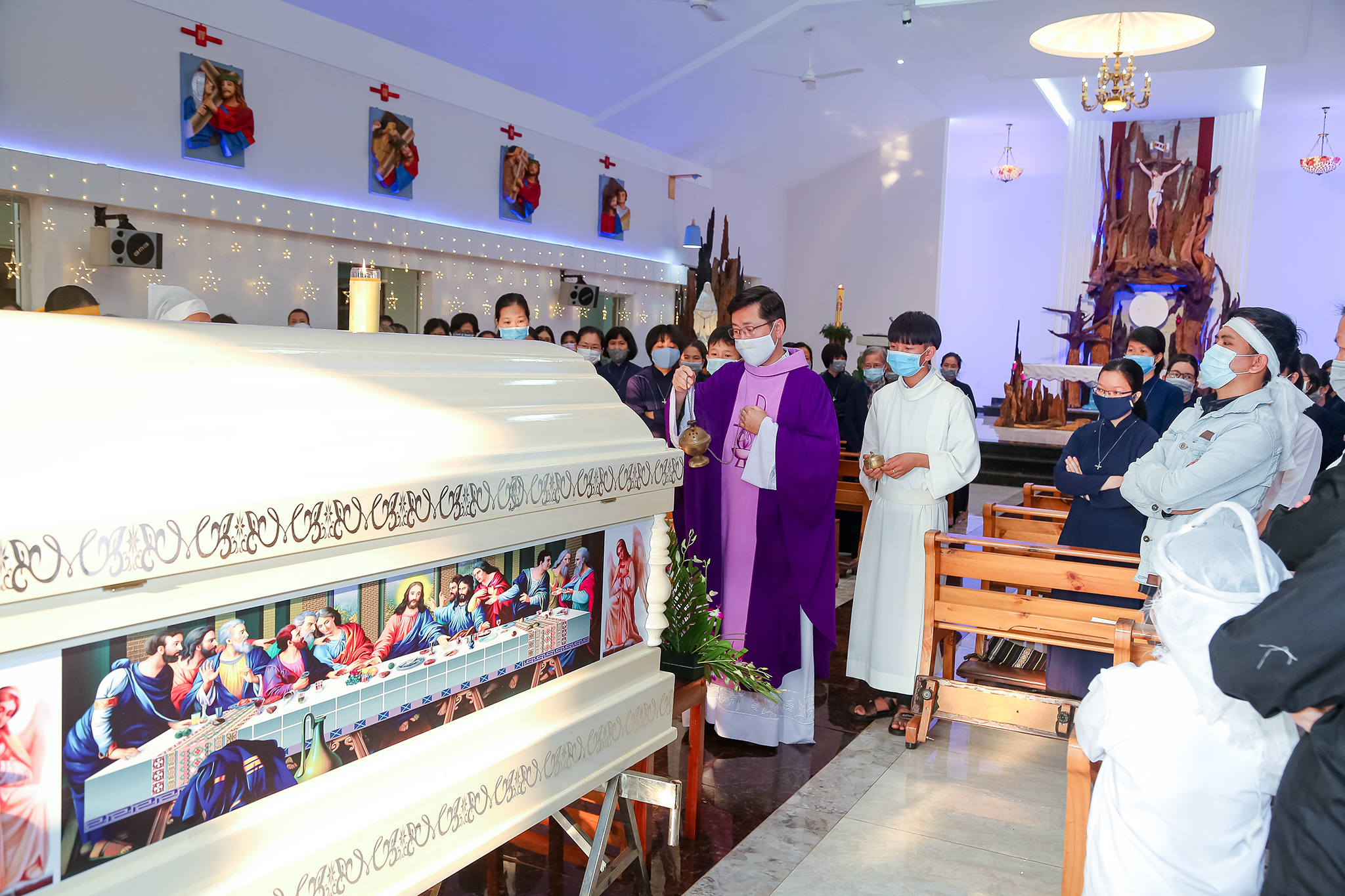 Tin Ảnh: Gx. Bình Ba: Thánh lễ an táng ông cố Phêrô Vũ Văn Hội