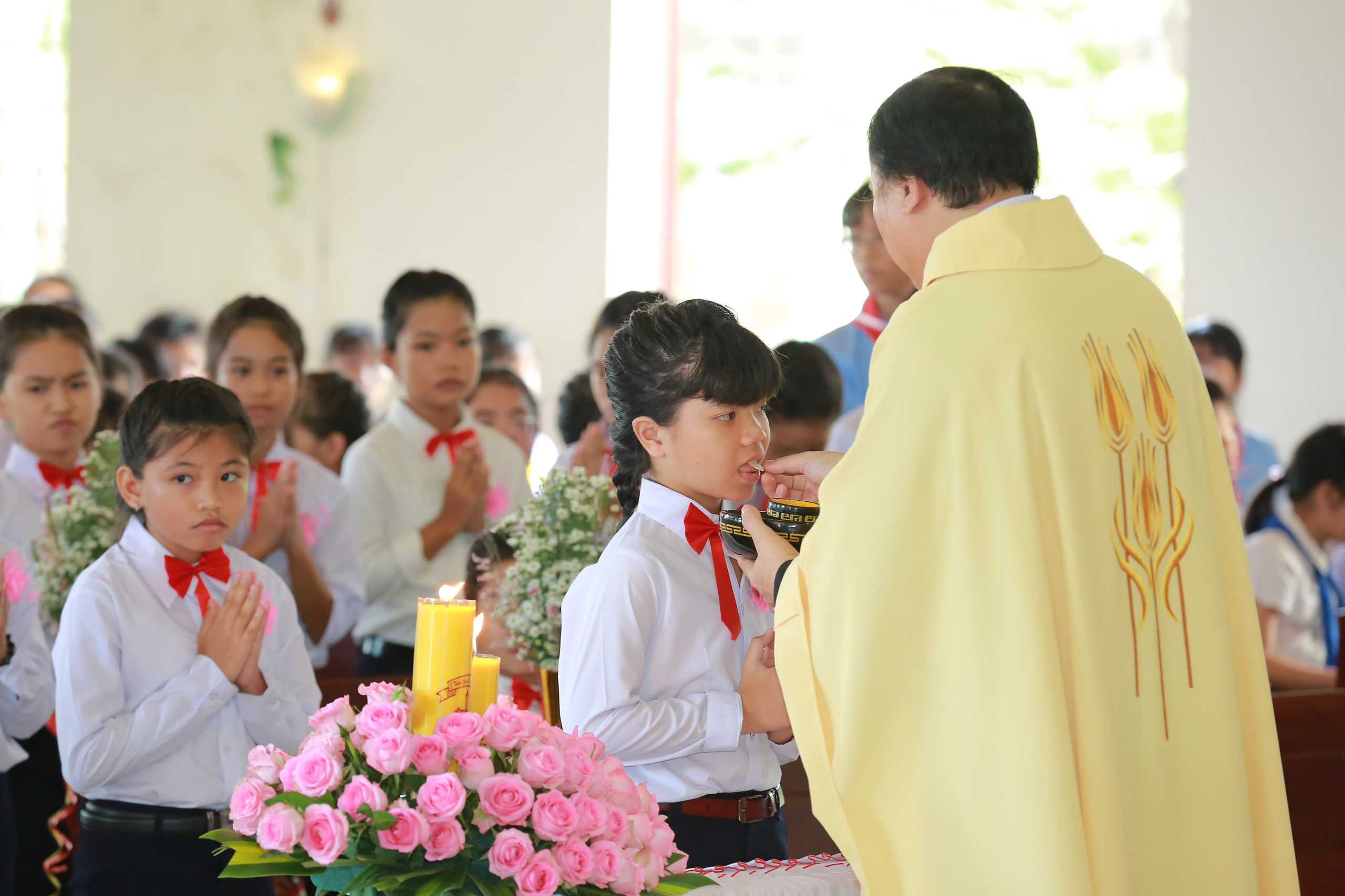 Tin Ảnh: Gx. Phước Tân: Thánh lễ ban Bí tích Thánh Thể lần đầu