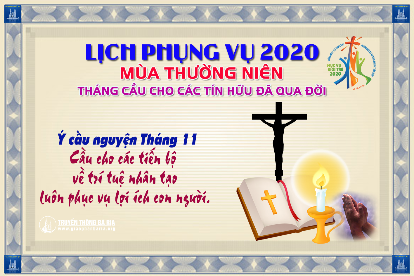 Lịch Phụng vụ từ ngày 22.11.2020 đến 29.11.2020