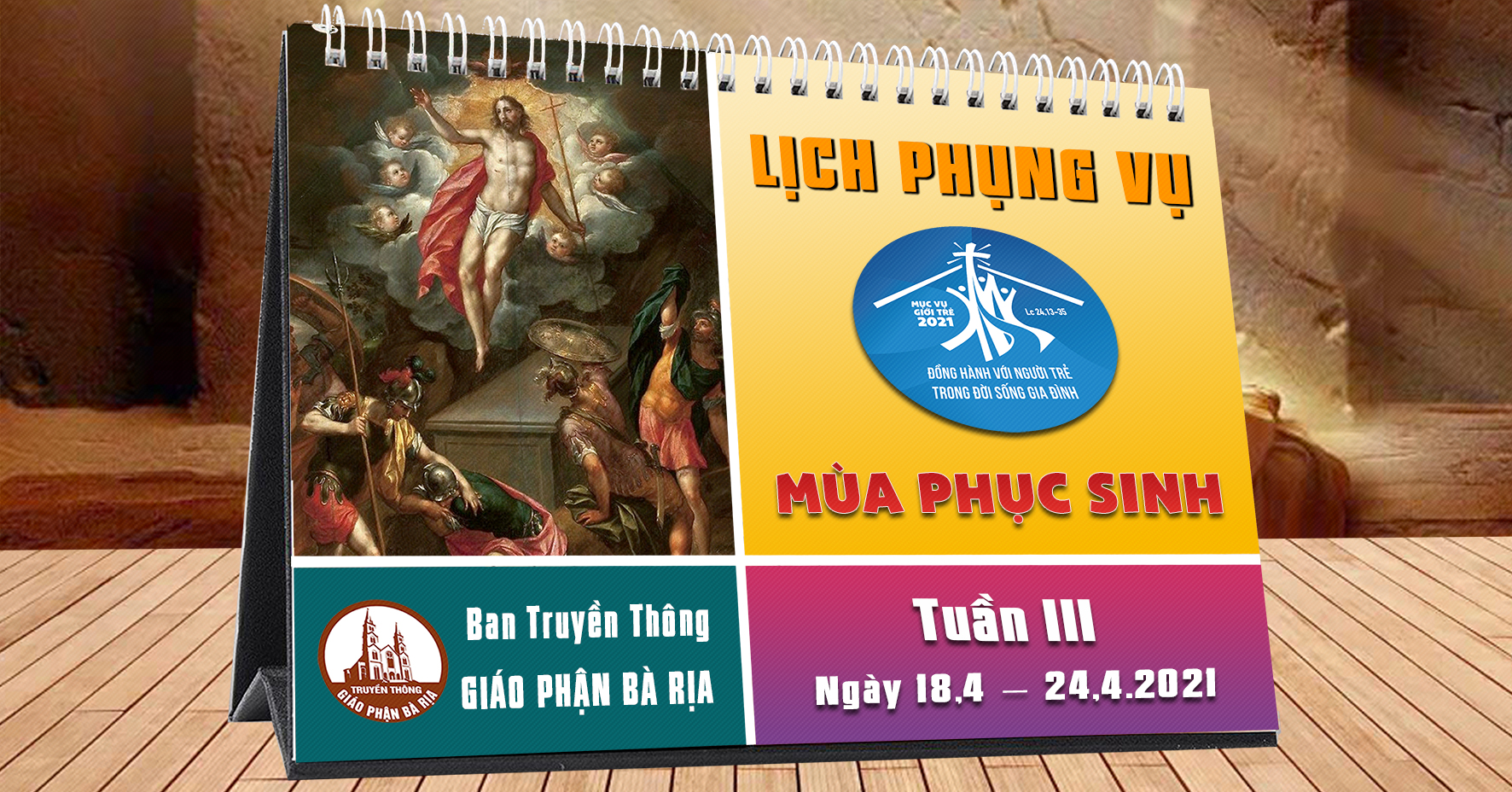 Lịch Phụng vụ từ ngày 18.04.2021 đến 25.04.2021