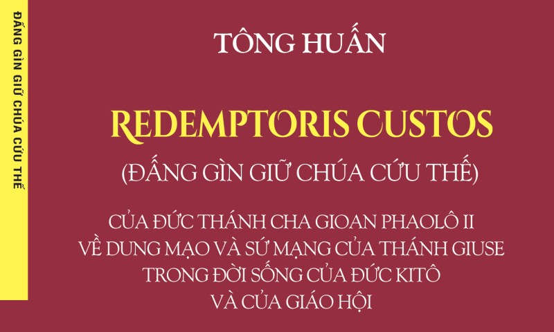 Thông báo phát hành Tông huấn Đấng Gìn Giữ Chúa Cứu Thế - Redemptoris Custos