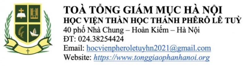 Tổng Giáo phận Hà Nội: Quyết định Thành lập Học viện Thần học Thánh Phêrô Lê Tùy
