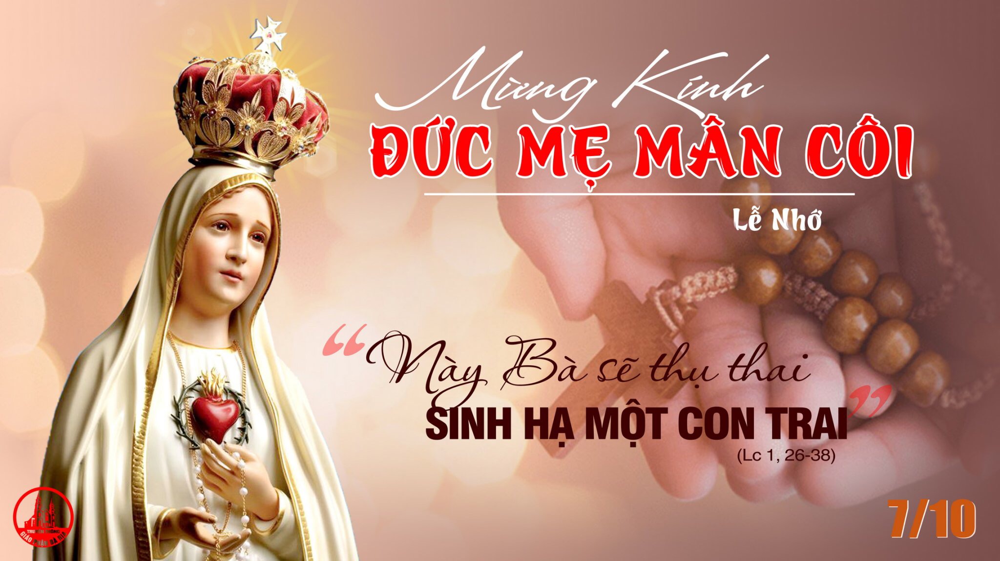 07.10.2021 – Thứ Năm Tuần XXVII Thường Niên - Lễ Đức Mẹ Mân Côi
