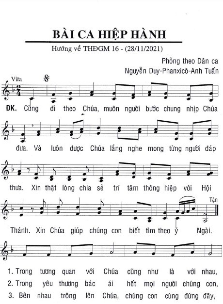 “Bài ca hiệp hành” – Hướng về Thượng Hội đồng Giám mục lần thứ XVI