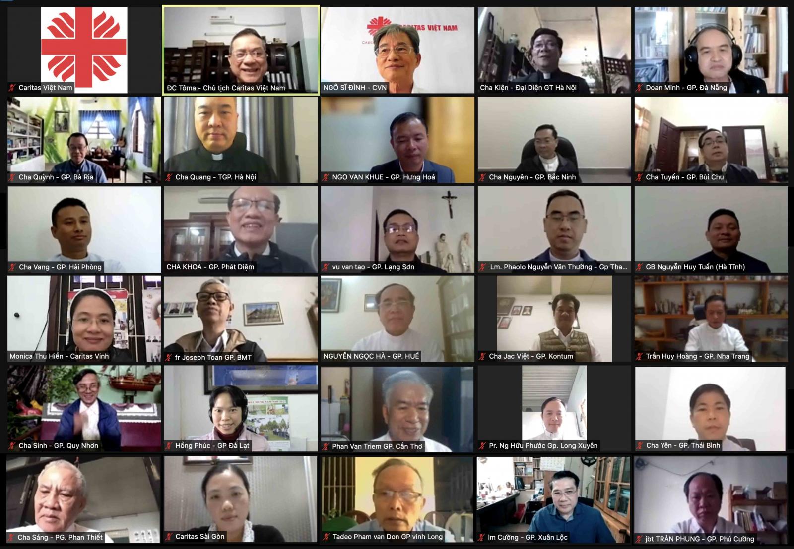 Caritas Việt Nam: Cuộc họp mặt trực tuyến với 27 giám đốc Caritas giáo phận