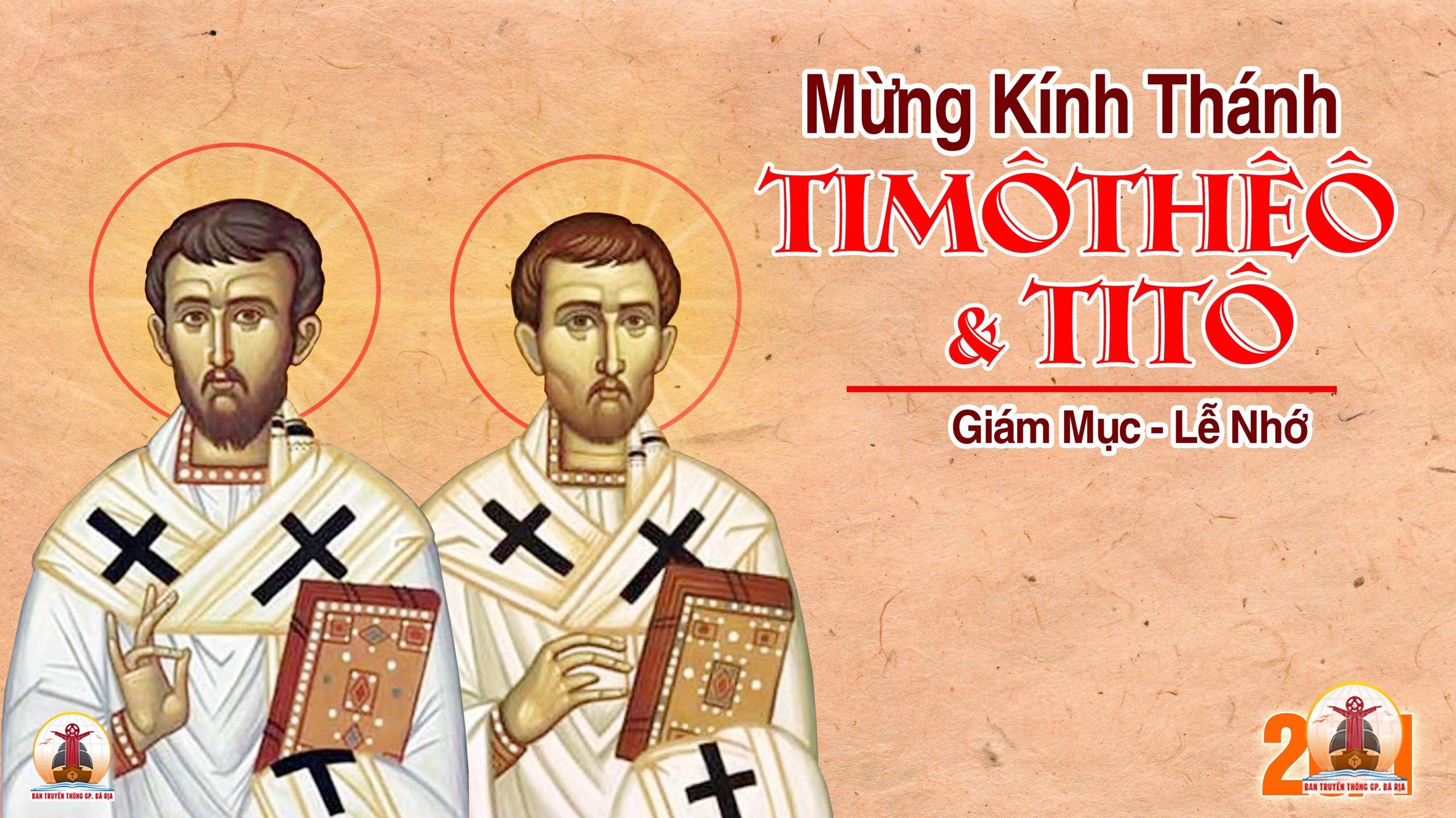26.01.2022 – Thứ Tư – Lễ Nhớ Thánh Timôthêô và Thánh Titô, Giám Mục