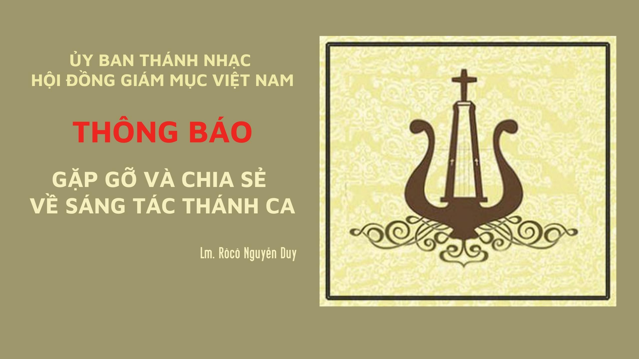 Ủy ban Thánh nhạc: Thông báo gặp gỡ và chia sẻ về sáng tác thánh ca
