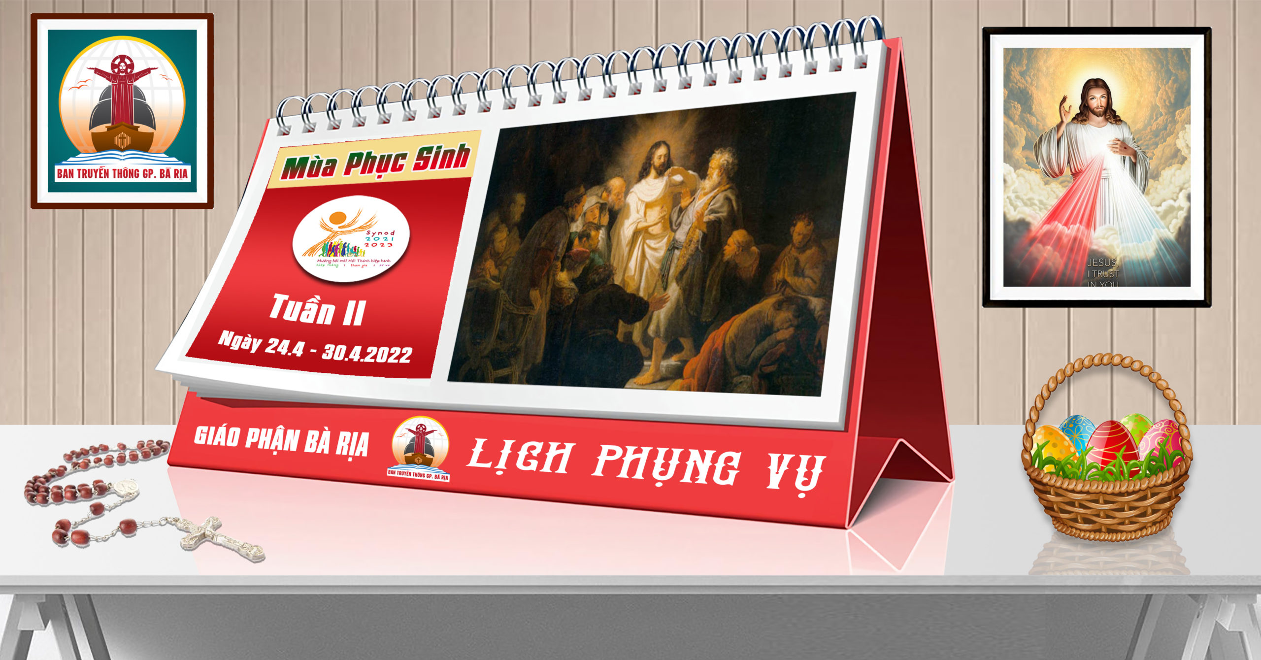 Lịch Phụng vụ từ ngày 24.4.2022 đến 01.5.2022
