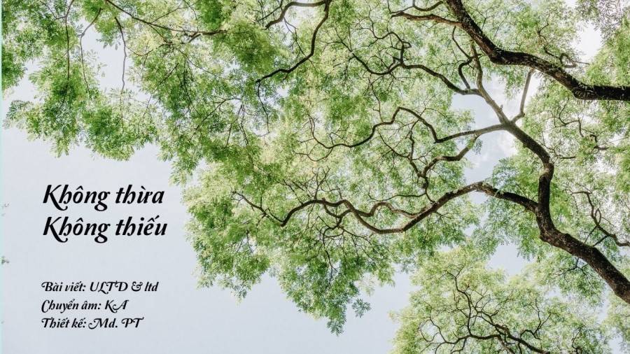 Sống trách nhiệm: Không thừa không thiếu