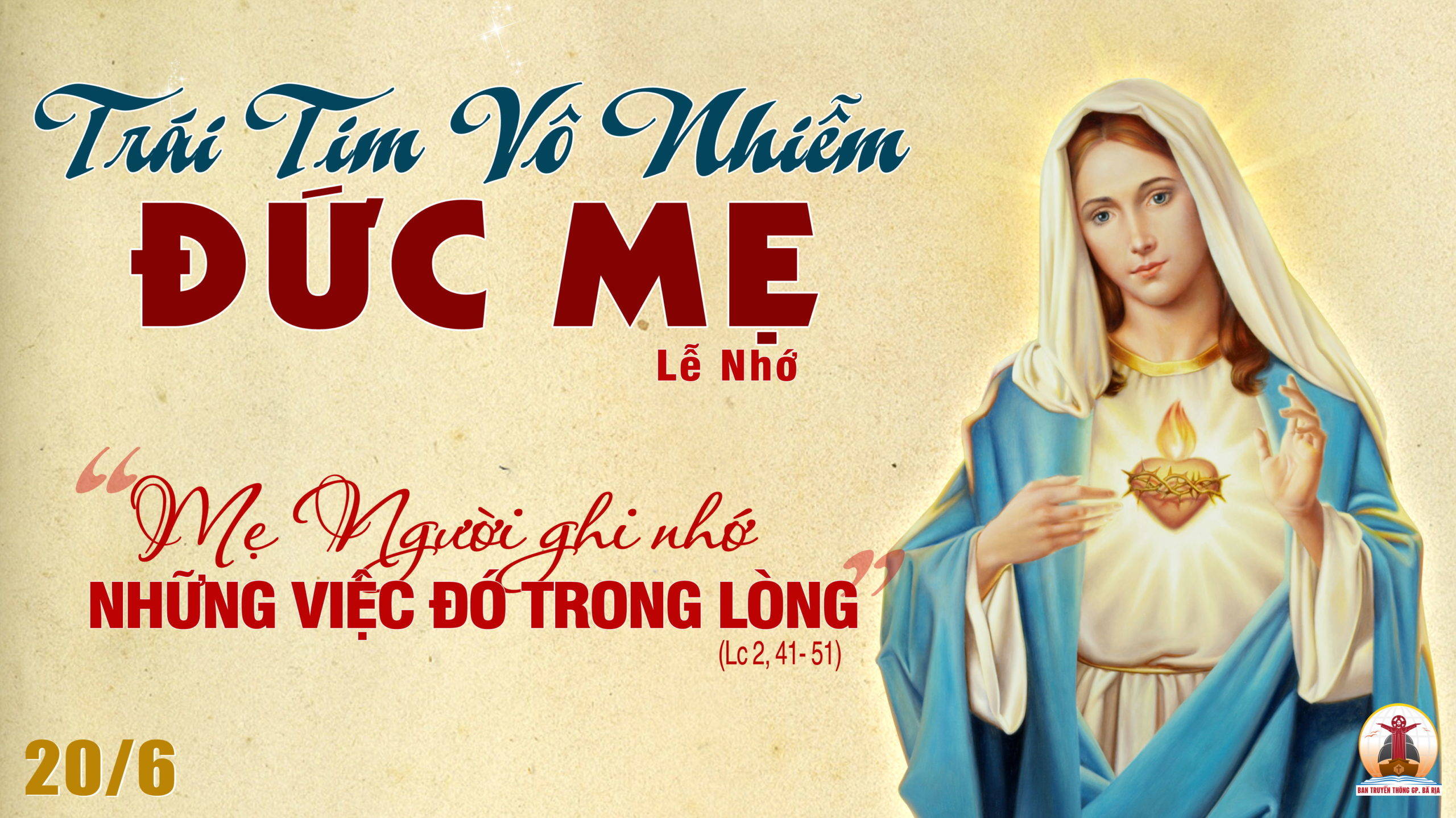 25.6.2022 – Thứ Bảy Tuần  XII Thường Niên – Trái Tim Vô Nhiễm Đức Mẹ