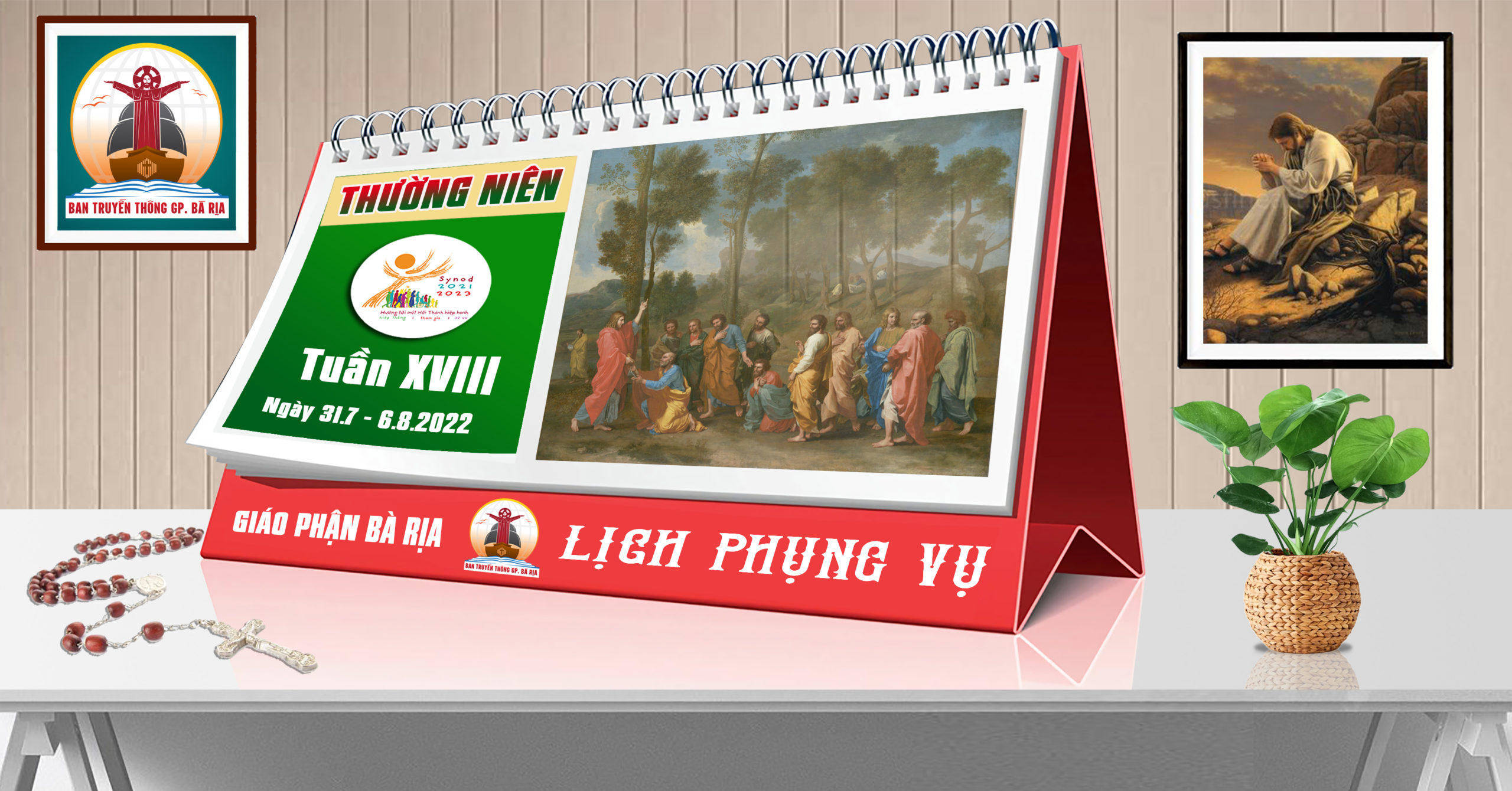 Lịch Phụng vụ từ ngày 31.7.2022 đến 07.8.2022