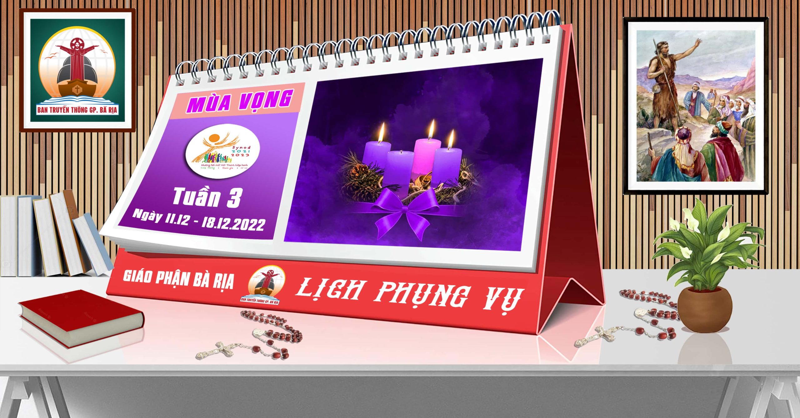 Lịch Phụng vụ từ ngày 11.12.2022 đến 18.12.2022