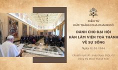 Diễn từ Đức Thánh Cha dành cho Đại hội của Hàn lâm viện Toà Thánh về Sự sống năm 2024