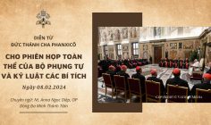 Diễn từ Đức Thánh Cha dành cho tham dự viên Khoá họp Toàn thể của Bộ Phụng tự và Kỷ luật các Bí tích năm 2024