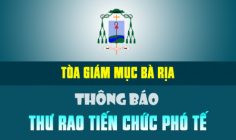 GP. BÀ RỊA: THƯ RAO TIẾN CHỨC PHÓ TẾ 2024
