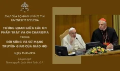 Iuvenescit Ecclesia – Thư của Bộ Giáo lý Đức tin về tương quan giữa các ơn phẩm trật và ơn Charisma