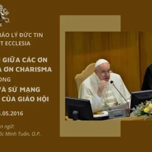 Iuvenescit Ecclesia – Thư của Bộ Giáo lý Đức tin về tương quan giữa các ơn phẩm trật và ơn Charisma