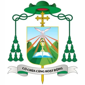 Huy hiệu Giám mục của Đức cha tân cử Gioan Baotixita Nguyễn Huy Bắc