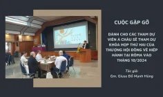 Cuộc gặp gỡ dành cho các Tham dự viên Á châu sẽ tham dự Khóa họp thứ hai của Thượng Hội Đồng vào tháng 10/2024 tại Rôma