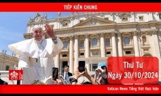 Tiếp kiến chung (30/10)- ĐTC Phanxicô: Thêm Sức không phải là Bí tích chia tay Giáo hội nhưng bắt đầu đời sống trong Giáo hội
