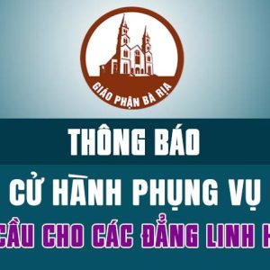 THÔNG BÁO VỀ VIỆC CỬ HÀNH PHỤNG VỤ CHIỀU THỨ BẢY 02.11.2024