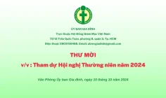 Ủy ban Gia đình: Thư mời tham dự Hội nghị thường niên năm 2024