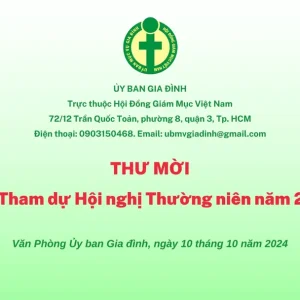 Ủy ban Gia đình: Thư mời tham dự Hội nghị thường niên năm 2024