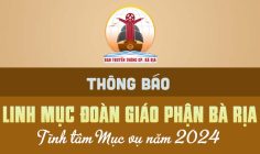 Thông báo: Linh mục Đoàn Giáo phận Bà Rịa tĩnh tâm mục vụ năm 2024
