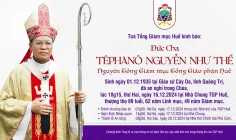 Ai tín của Toà Tổng Giám mục Huế: Đức Tổng Giám mục Têphanô Nguyễn Như Thể