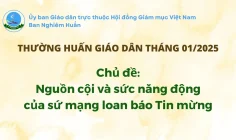 Ủy ban Giáo dân – Thường huấn tháng 01/2025: Nguồn cội và sức năng động của sứ mạng loan báo Tin mừng