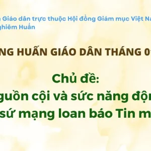Ủy ban Giáo dân - Thường huấn tháng 01/2025: Nguồn cội và sức năng động của sứ mạng loan báo Tin mừng