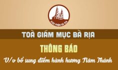  THÔNG BÁO v/v bổ sung điểm hành hương Năm Thánh