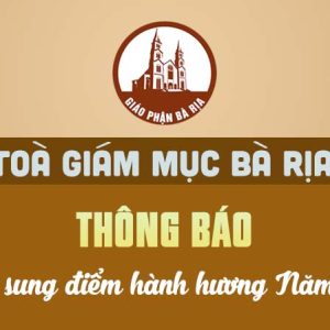  THÔNG BÁO v/v bổ sung điểm hành hương Năm Thánh