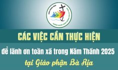CÁC VIỆC CẦN THỰC HIỆN để lãnh ơn toàn xá trong năm thánh 2025 tại Giáo phận Bà Rịa