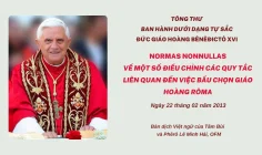 Tông Thư dưới dạng Tự Sắc về một số điều chỉnh các quy tắc liên quan đến việc bầu chọn Giáo hoàng Rôma – Ngày 22.02.2013