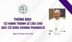 Thông báo cử hành thánh lễ cầu cho Đức Cố Giáo hoàng Phanxicô